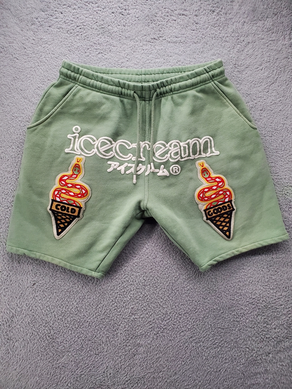 Ice Cream Lemon Shorts Mens Medium Hedge Green